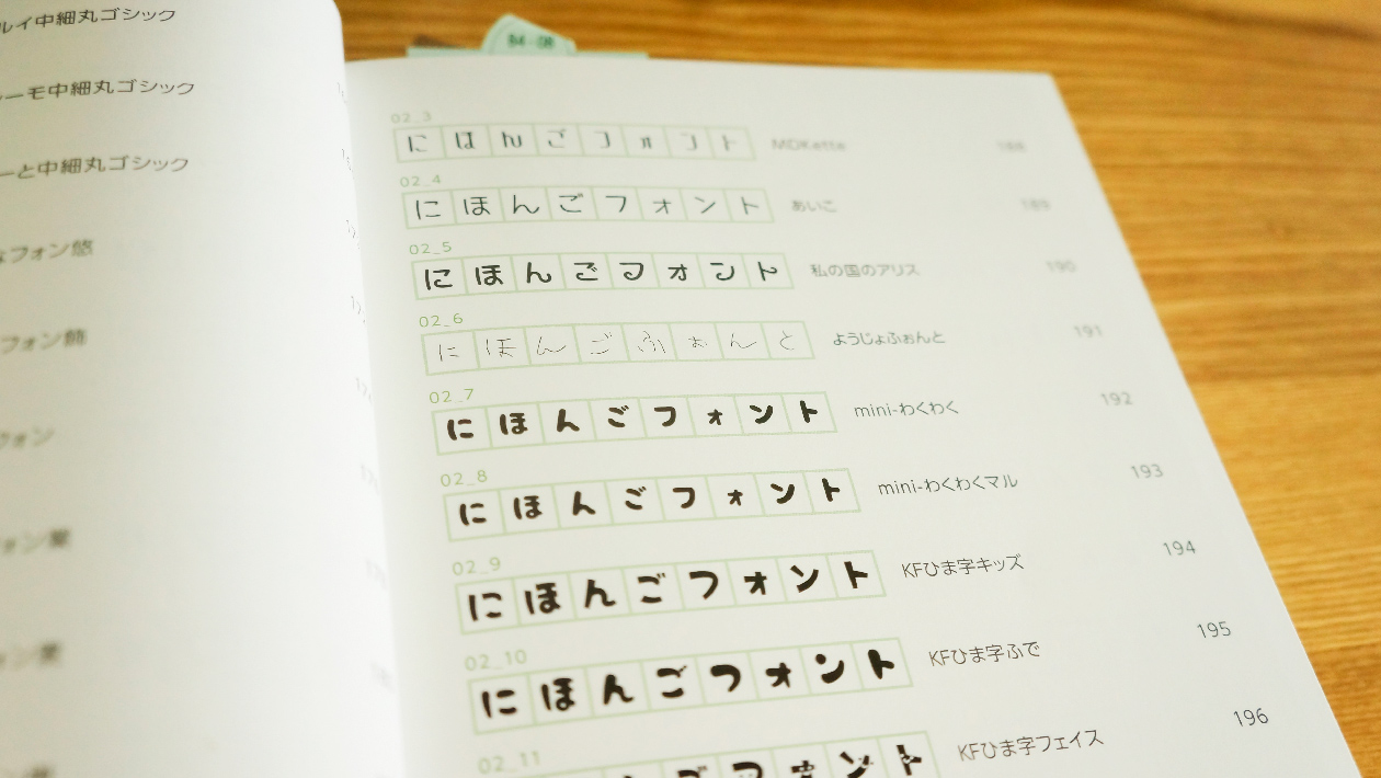 日本語デザインフォント デザインワークに使える和文セレクト書体集　本の中１